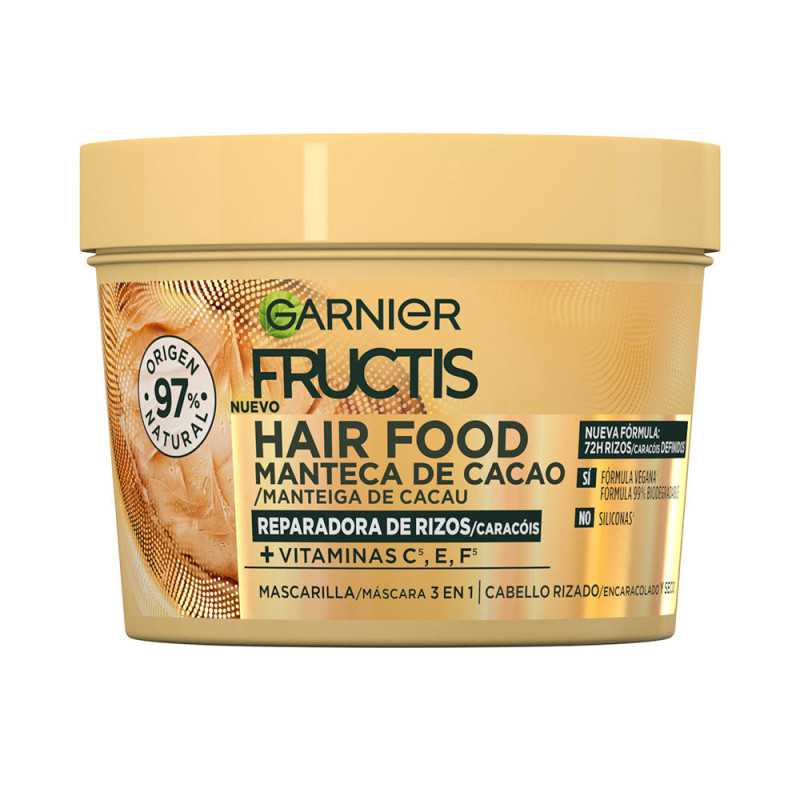 FRUCTIS HAIR FOOD manteca de cacao mascarilla rizos nutridos 390 ml by GARNIER for Unisex FRUCTIS HAIR FOOD manteca de cacao mascarilla rizos nutridos 390 ml by GARNIER for Unisex