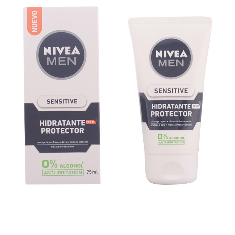 MEN SENSITIVE protector hidratante 0% alcohol SPF15 75 ml by NIVEA for Man