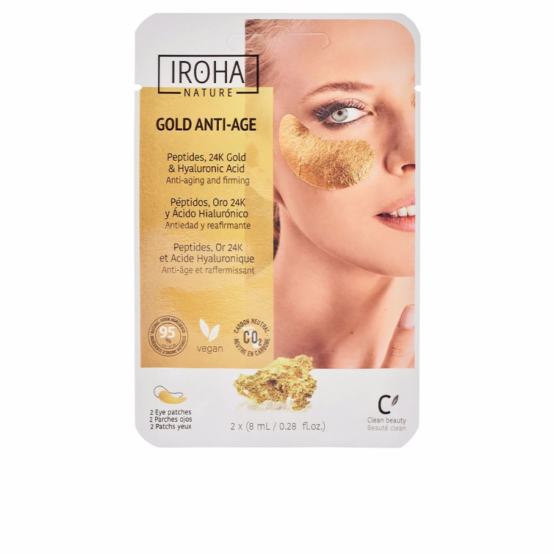 GOLD tissue eyes patches extra firmness 2 pcs by IROHA for Woman