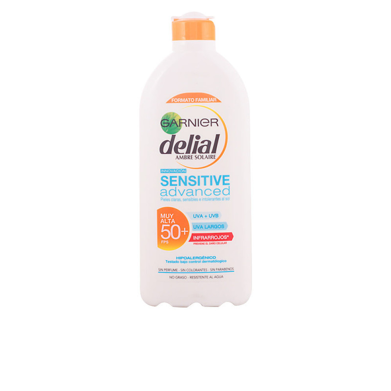 SENSITIVE ADVANCED leche SPF50+ 400 ml by GARNIER for Unisex