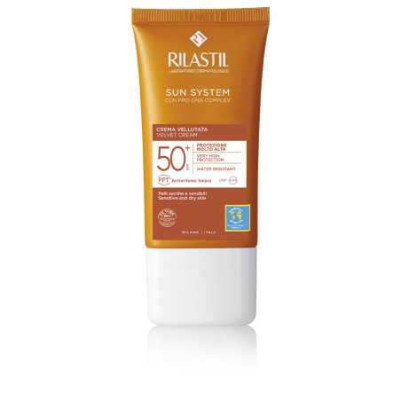 SUN SYSTEM SPF50+ crema velluto 50 ml by RILASTIL for Unisex