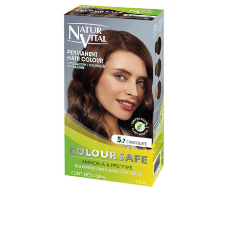 COLOURSAFE tinte permanente 57 chocolate by NATUR VITAL for Unisex