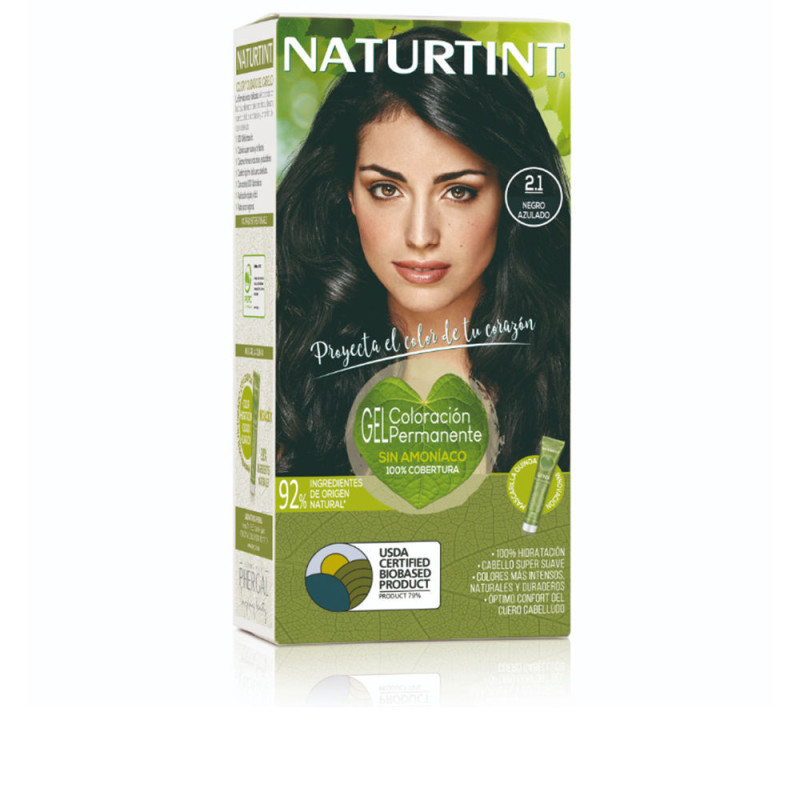 NATURTINT tinte sin amoniaco 21 Negro Azulado 170 ml by NATURTINT for Unisex