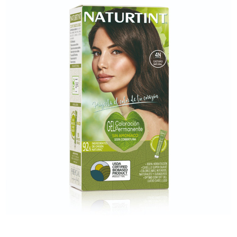 NATURTINT tinte sin amoniaco 4N Castano Natural 170 ml by NATURTINT for Unisex