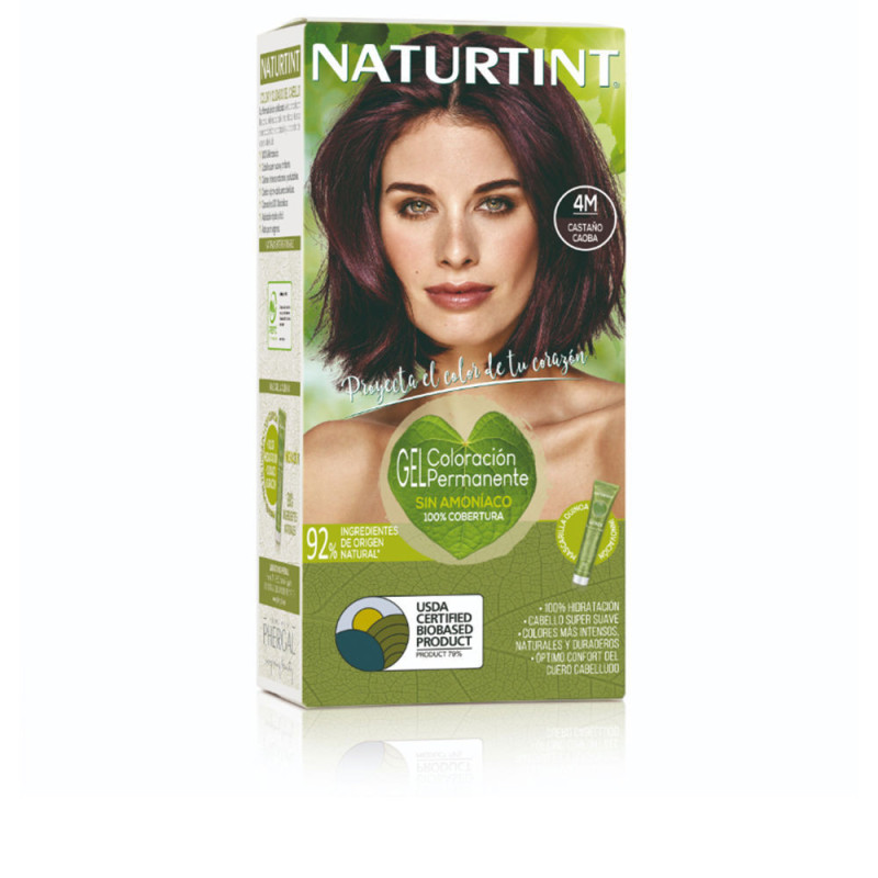 NATURTINT tinte sin amoniaco 4M Castano Caoba 170 ml by NATURTINT for Unisex