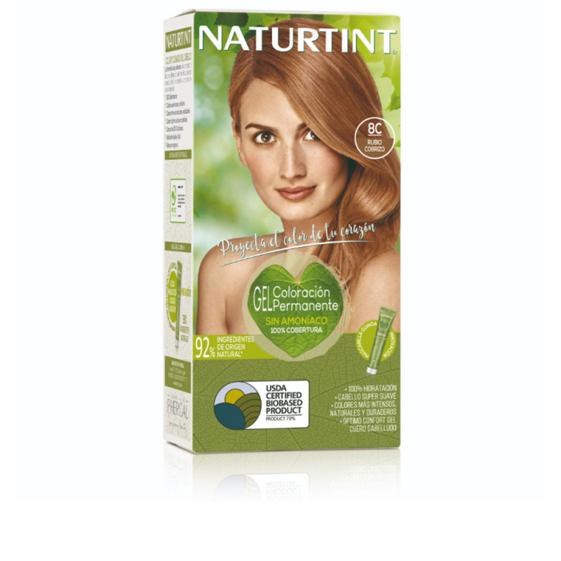 NATURTINT tinte sin amoniaco 8C Rubio Cobrizo 170 ml by NATURTINT for Unisex