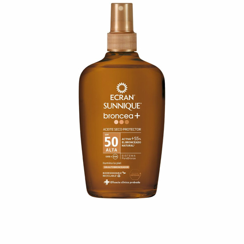 ECRAN SUNNIQUE BRONCEA+ aceite vapo SPF50 200 ml by ECRAN for Unisex