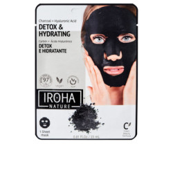 DETOX CHARCOAL BLACK tissue facial mask 1use 1 u by IROHA for Woman