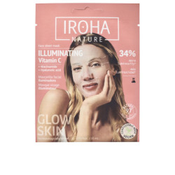 TISSUE MASK brightening vitamin C + HA 1 u by IROHA for Woman