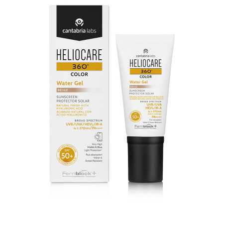 HELIOCARE 360 COLOR protector solar con color aqua gel SPF50 beige 50 ml by HELIOCARE for Unisex