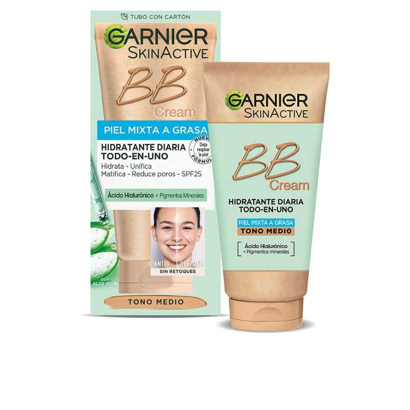 SKINACTIVE BB CREAM piel mixta a grasa SPF25 medium 50 ml by GARNIER for Woman SKINACTIVE BB CREAM piel mixta a grasa SPF25 medium 50 ml by GARNIER for Woman