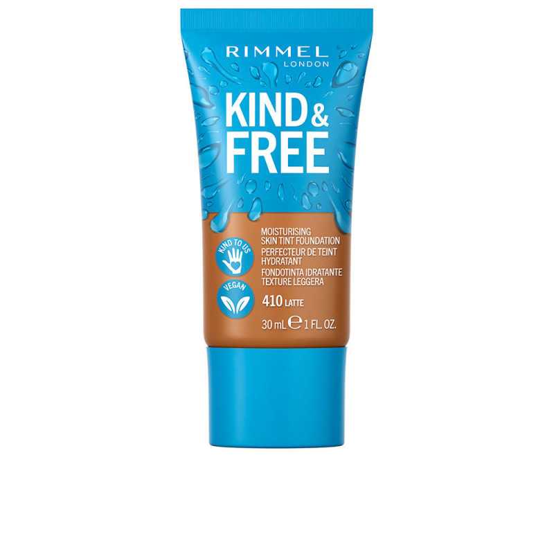 KIND FREE skin tint foundation 410 latte by RIMMEL LONDON for Unisex KIND FREE skin tint foundation 410 latte by RIMMEL LONDON for Unisex