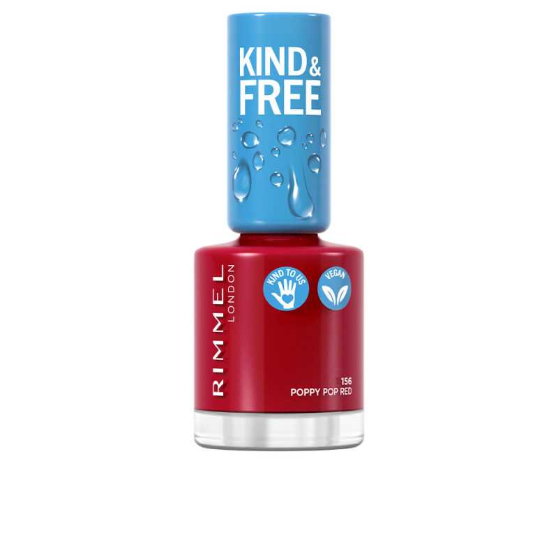 KIND FREE nail polish 156 poppy pop red by RIMMEL LONDON for Unisex KIND FREE nail polish 156 poppy pop red by RIMMEL LONDON for Unisex