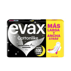 EVAX COTTONLIKE compresas noche extra alas 10 u by EVAX for Unisex