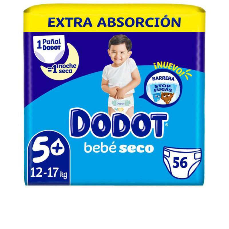 DODOT ETAPAS EXTRA talla 5 pañales 12-17 kg  56 u by DODOT for Unisex