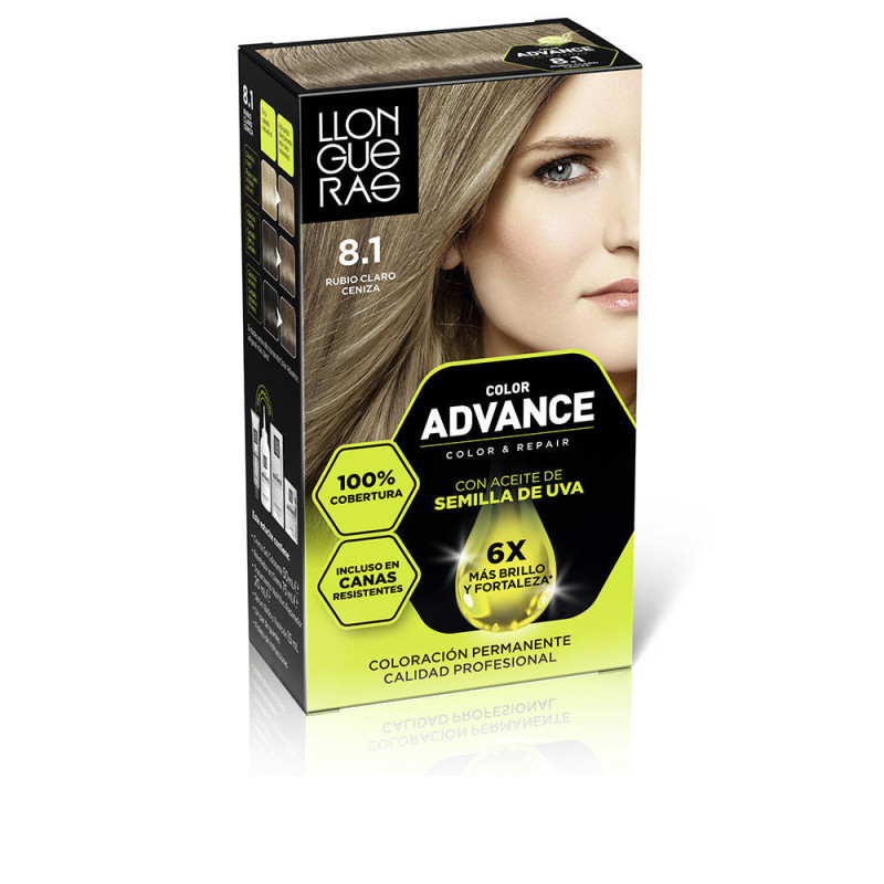 COLOR ADVANCE 81 rubio claro ceniza 1 u by LLONGUERAS for Unisex