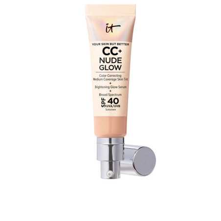 CC NUDE GLOW lightweight foundation glow serum SPF40 neutral medium by IT COSMETICS for Unisex