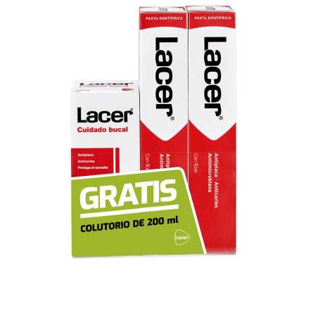 PASTA DENTÍFRICA PACK 2 x 125 ml + colutorio 200 ml by LACER for Unisex