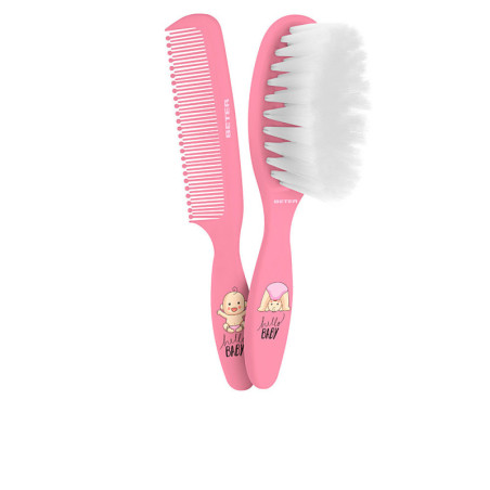 CEPILLO&PEINE BEBE pack rosa 2 u by BETER for Unisex
