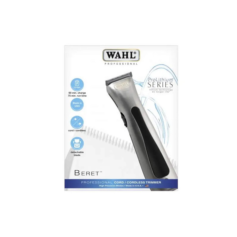 Tondeuse à gazon professionnelle Wahl Lithium Ion Beret avec ou sans fil