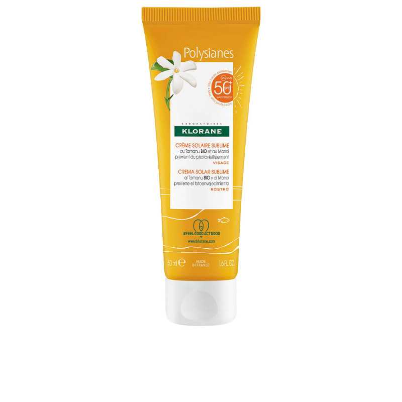 POLYSIANES MONOÏ Y TAMANU BIO crema solar sublime SPF50+ 50 ml by KLORANE for Unisex POLYSIANES MONOÏ Y TAMANU BIO crema solar sublime SPF50+ 50 ml by KLORANE for Unisex