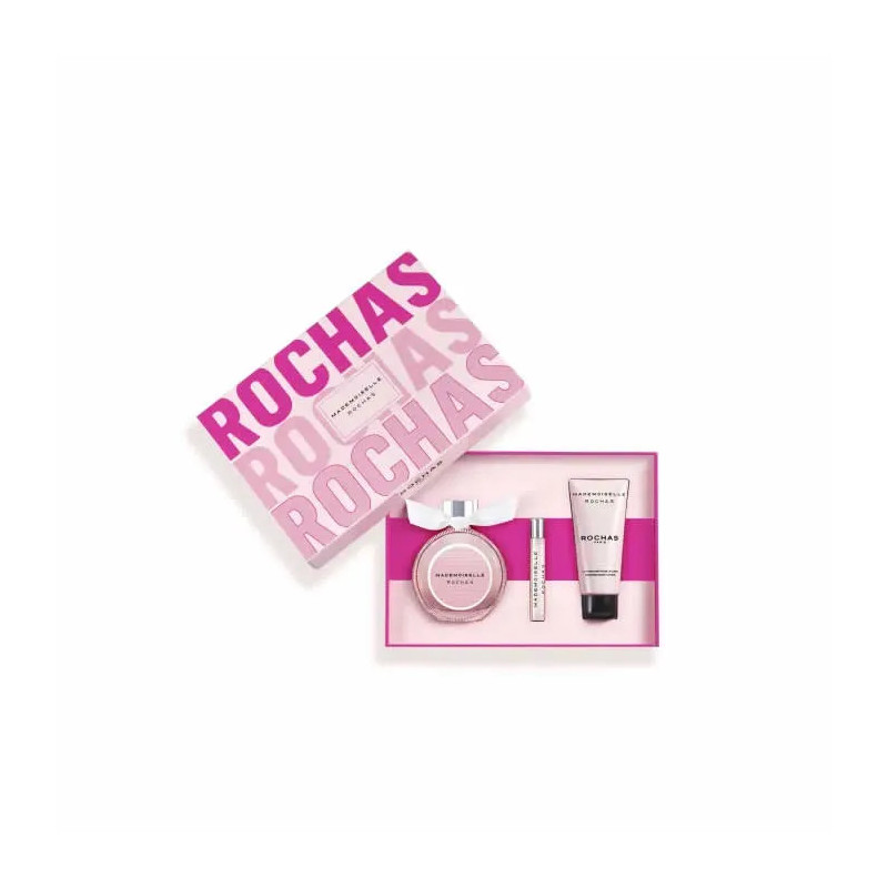 Rochas Mademoiselle Eau de Parfum Spray 90ml Juego de 3 Piezas