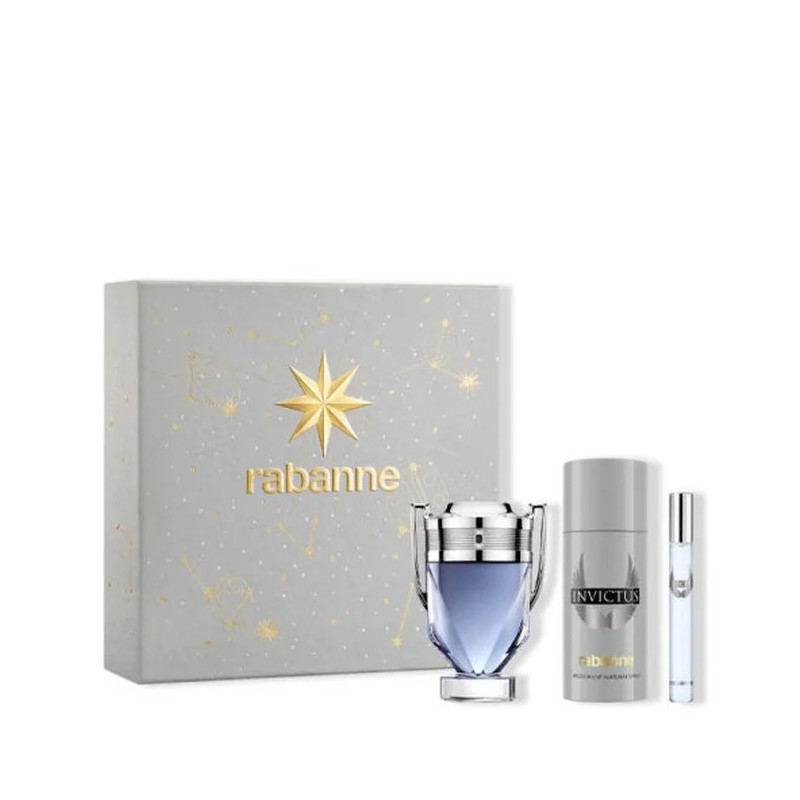 Rabanne Invictus Eau de Toilette Spray 100 ml, 3er-Set