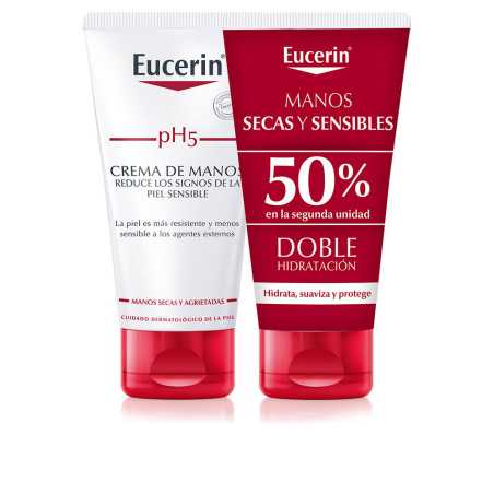 PH5 CREMA DE MANOS LOTE 2 x 75 ml by EUCERIN for Unisex