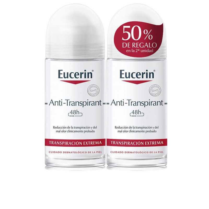 ANTI-TRANSPIRANT DESODORANTE ROLL-ON PACK 2 x 50 ml by EUCERIN for Unisex ANTI-TRANSPIRANT DESODORANTE ROLL-ON PACK 2 x 50 ml by EUCERIN for Unisex