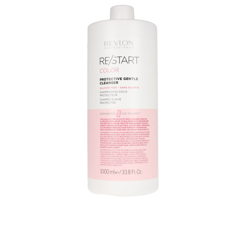 RE-START color protective gentle cleanser 1000 ml by REVLON for Unisex