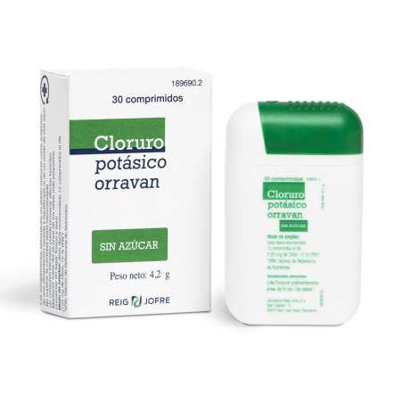 CLORURO POTÁSICO sin azúcar 30 comprimidos by ORRAVAN for Unisex