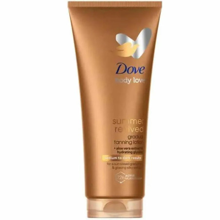 Loción bronceadora gradual Dove Summer Revived de tono medio a oscuro, 200 ml