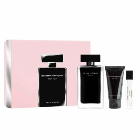 Conjunto de 3 peças de Eau de Toilette Spray Narciso Rodriguez For Her, 100ml.