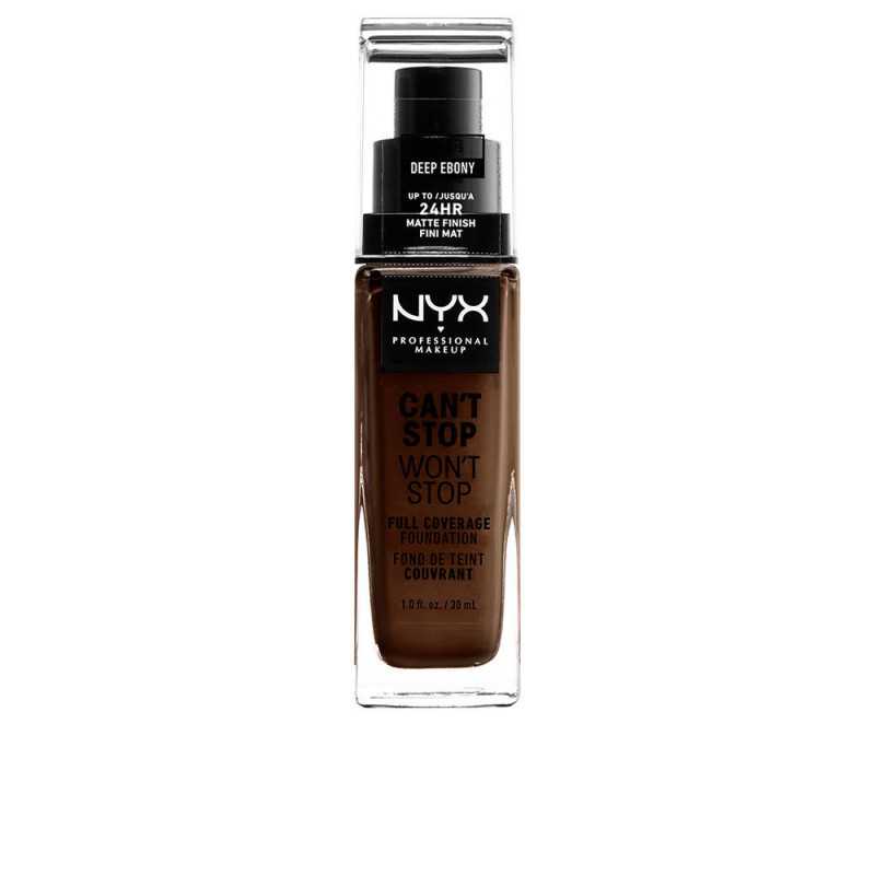 CAN T STOP WON T STOP full coverage foundation deep ebony 30 ml by NYX PROFESSIONAL MAKE UP for Unisex CAN T STOP WON T STOP full coverage foundation deep ebony 30 ml by NYX PROFESSIONAL MAKE UP for Unisex