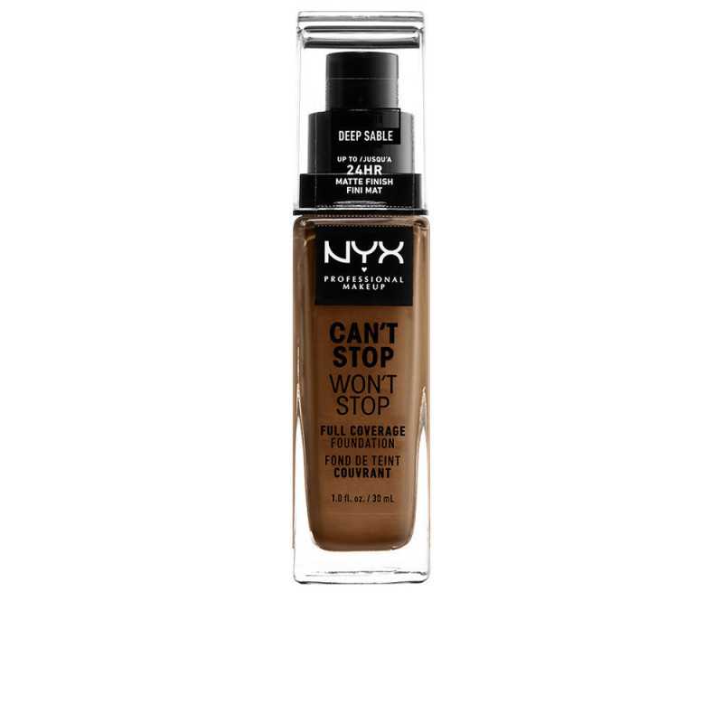 CAN T STOP WON T STOP full coverage foundation deep sable by NYX PROFESSIONAL MAKE UP for Unisex CAN T STOP WON T STOP full coverage foundation deep sable by NYX PROFESSIONAL MAKE UP for Unisex