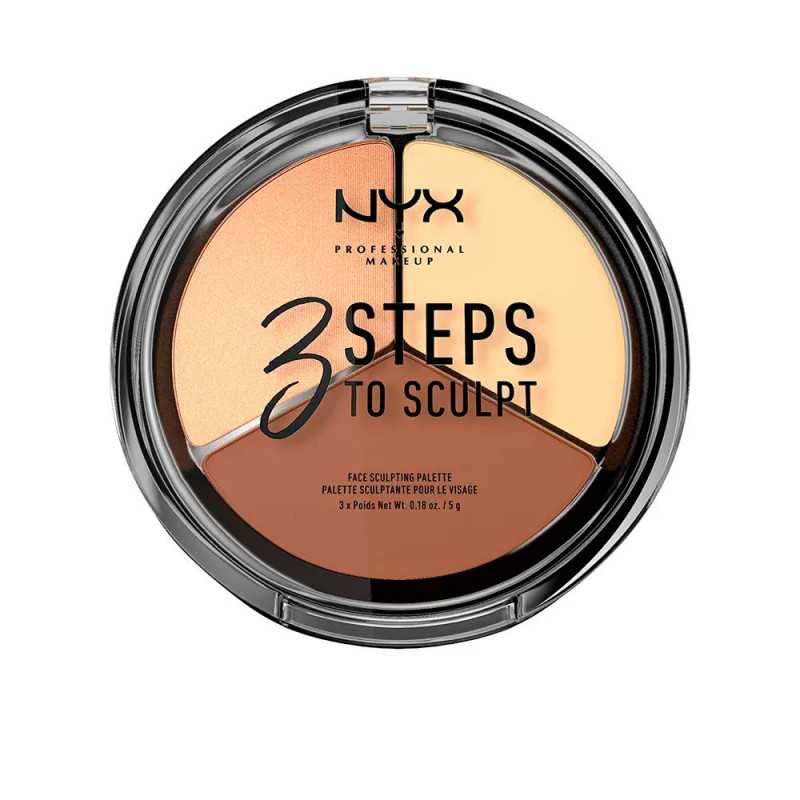 3 STEPS TO SCULPT face sculpting palette light by NYX PROFESSIONAL MAKE UP for Unisex 3 STEPS TO SCULPT face sculpting palette light by NYX PROFESSIONAL MAKE UP for Unisex