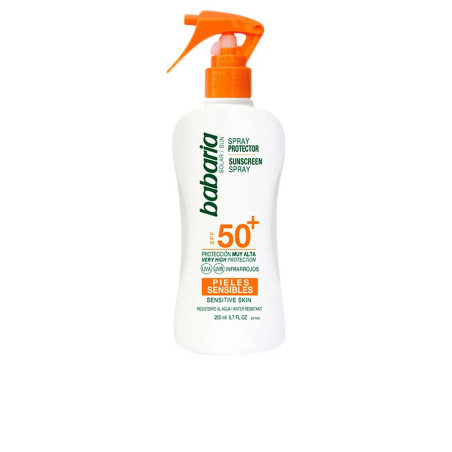 Spray solare Babaria per pelli sensibili SPF50 200 ml