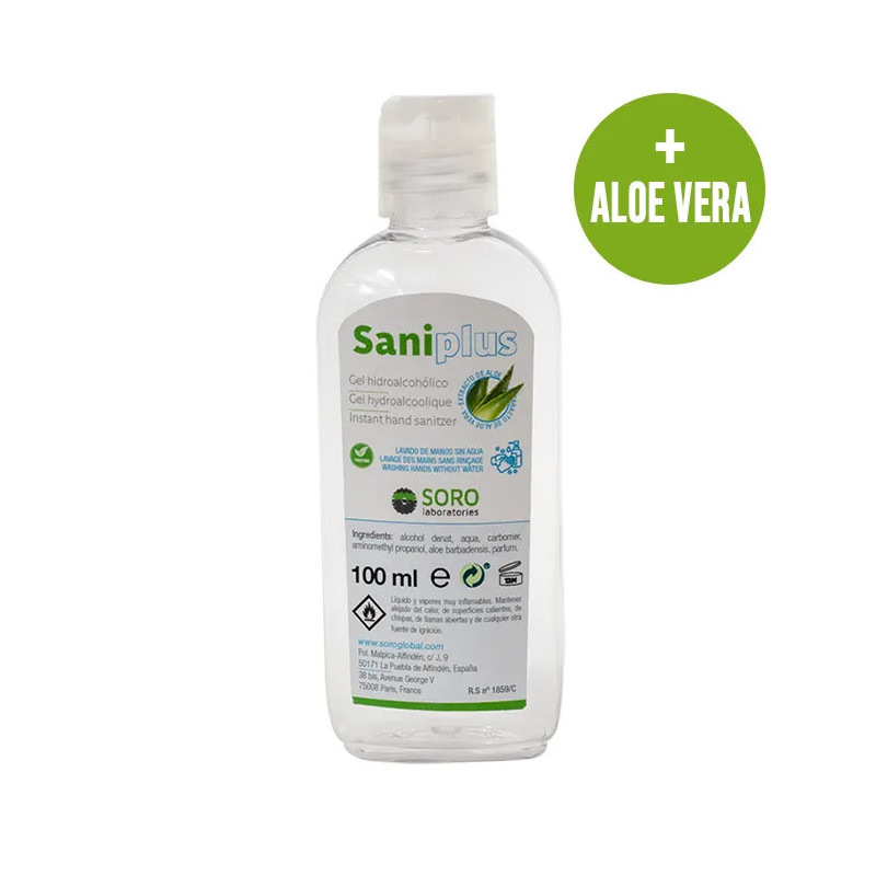 Gel antisséptico hidroalcoólico para as mãos com aloe vera 100ml
