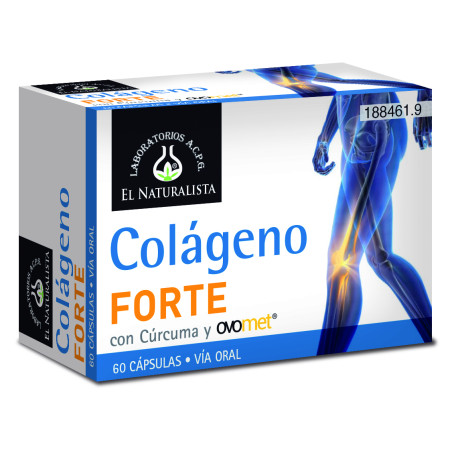El Natural Colageno Forte Con Curcuma y Ovomet 60 Capsulas