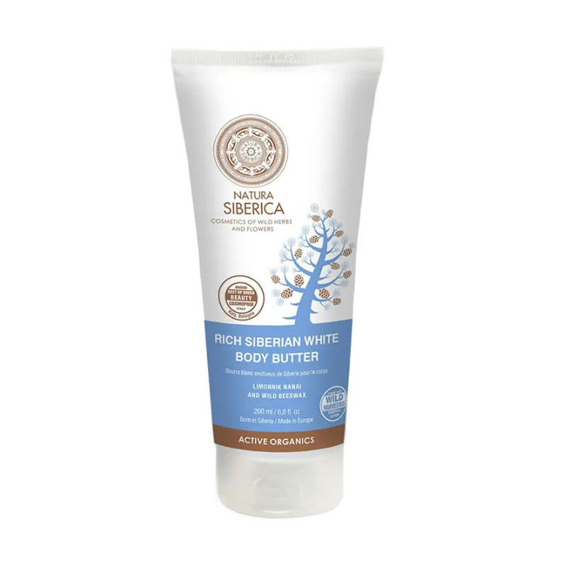 Manteiga Corporal Branca Siberiana Rica Natura Siberica 200ml