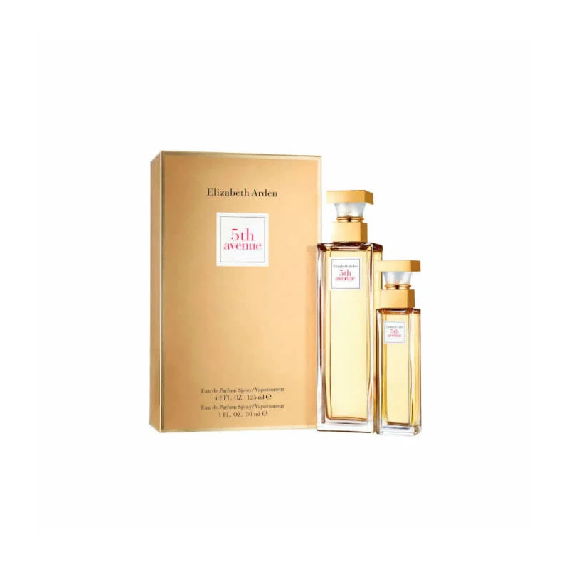 Conjunto com 2 frascos de 125ml do perfume Elizabeth Arden 5th Avenue Eau De Parfum.