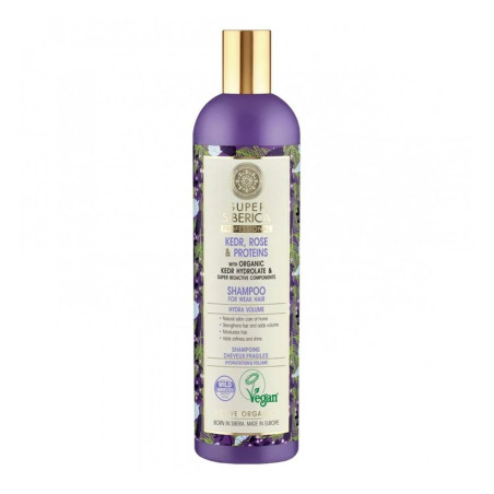 Shampoo Profissional Natura Siberica Pinheiro Rosa e Proteínas para Cabelos Fracos 400ml