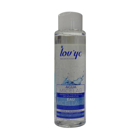 Eau micellaire probiotique au kombucha Lovyc pour le visage, les yeux et les lèvres 500 ml