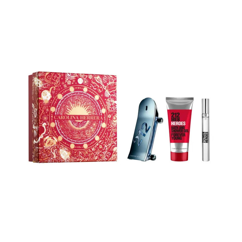 Carolina Herrera 212 Heroes Eau de Toilette Spray 90ml Conjunto de 3 peças