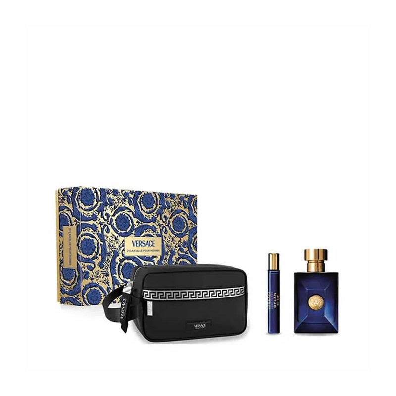 Versace Dylan Blue Pour Homme Eau de Toilette Spray 100ml Set di 3 Pezzi