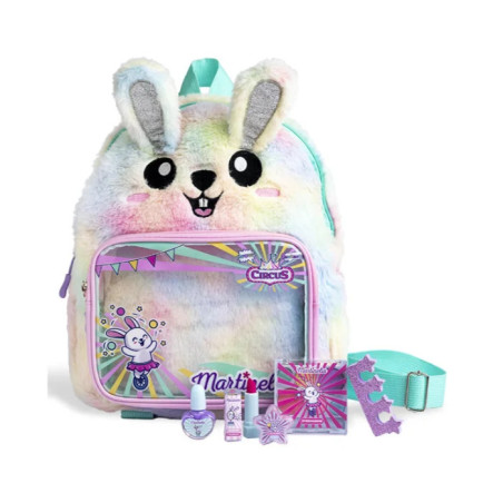 Conjunto de mochila escolar peluda Martinelia Circus