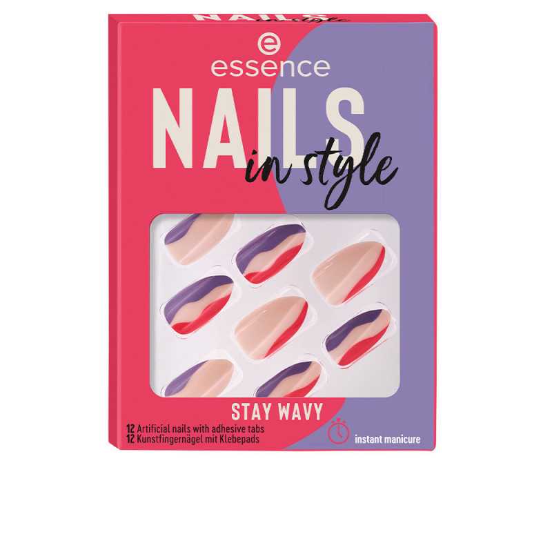 NAILS IN STYLE unas artificiales stay wavy by ESSENCE for Unisex NAILS IN STYLE unas artificiales stay wavy by ESSENCE for Unisex