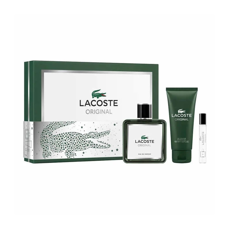 Lacoste Original Eau de Parfum Spray 100ml Set di 3 pezzi