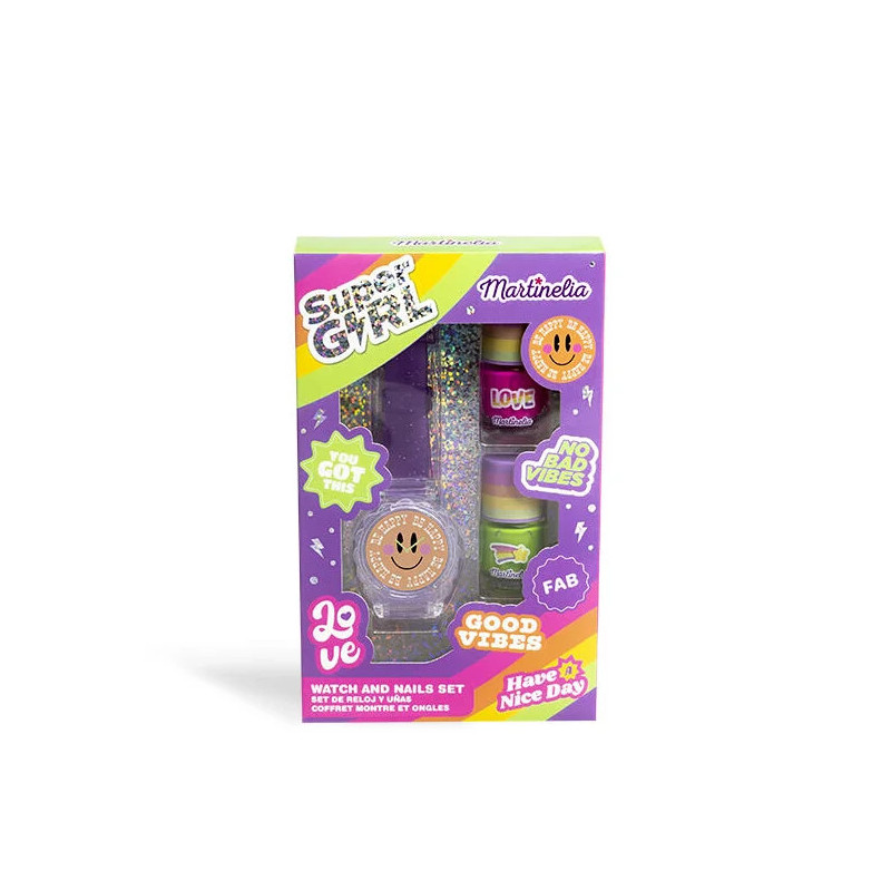 Ensemble montre et vernis à ongles Martinelia Super Girl
