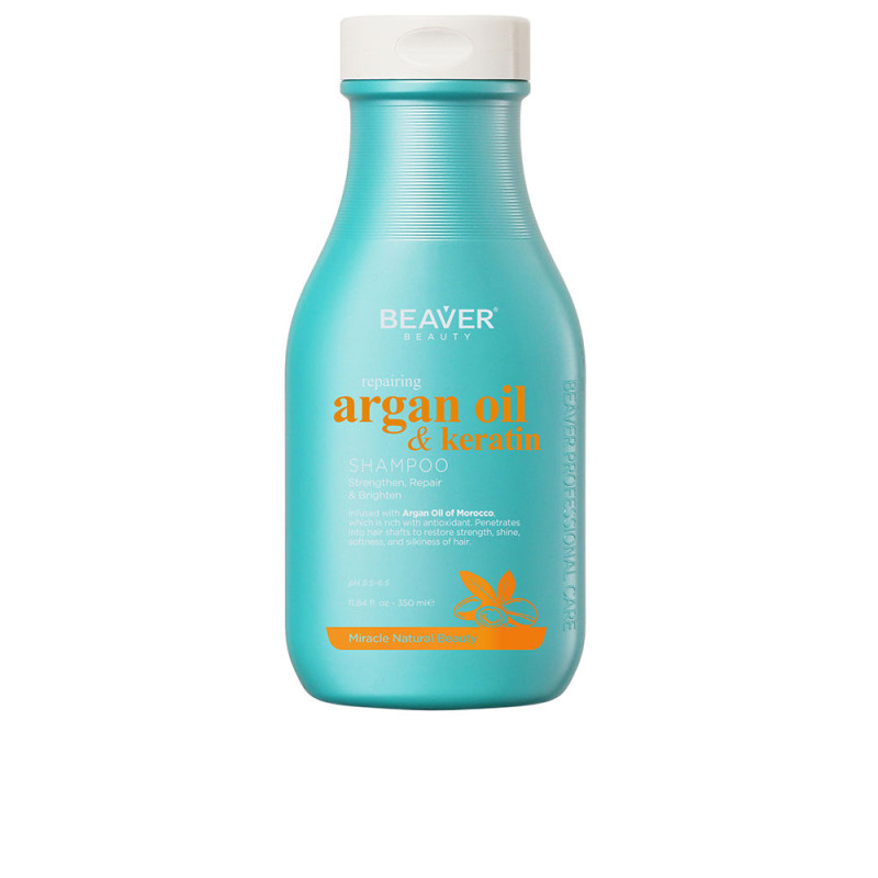 ARGAN OIL & KERATIN champú reparador 350 ml by BEAVER  for Unisex